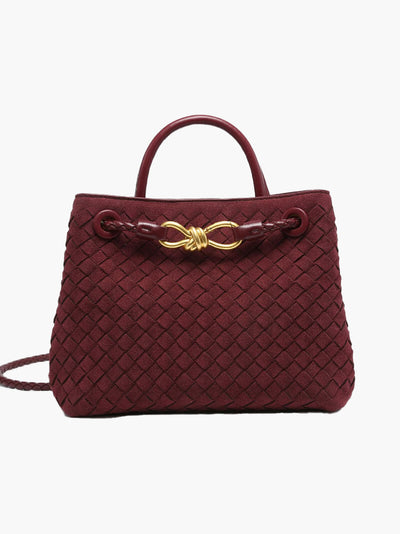 Frauke | Geflochtene Damen-Tasche aus Wildleder