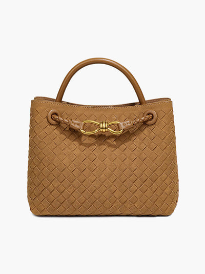 Frauke | Geflochtene Damen-Tasche aus Wildleder