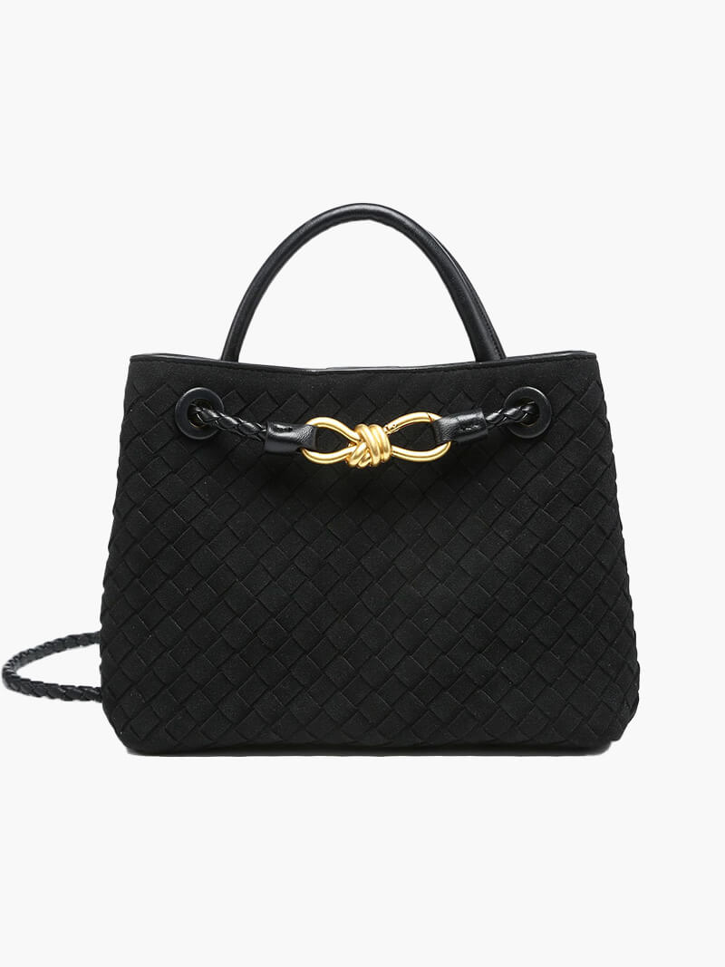 Frauke | Geflochtene Damen-Tasche aus Wildleder