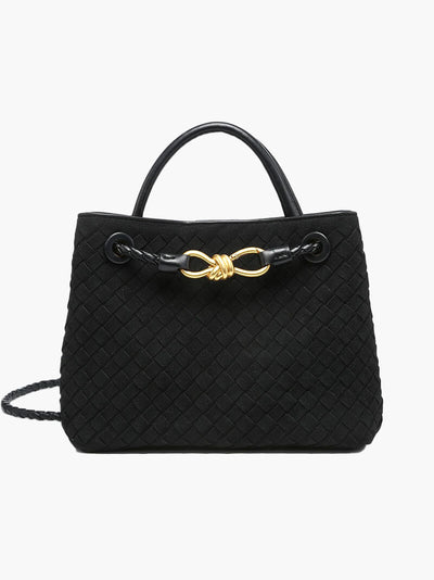 Frauke | Geflochtene Damen-Tasche aus Wildleder