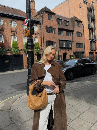 Ella | Wildleder Trenchcoat Zendoo.de