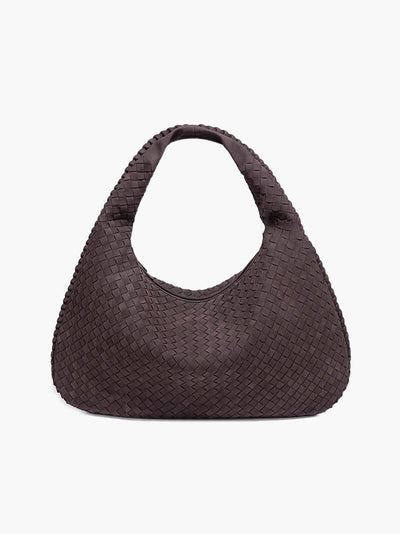 Yvon | Geflochtene Hobo-Tasche aus Wildleder XL
