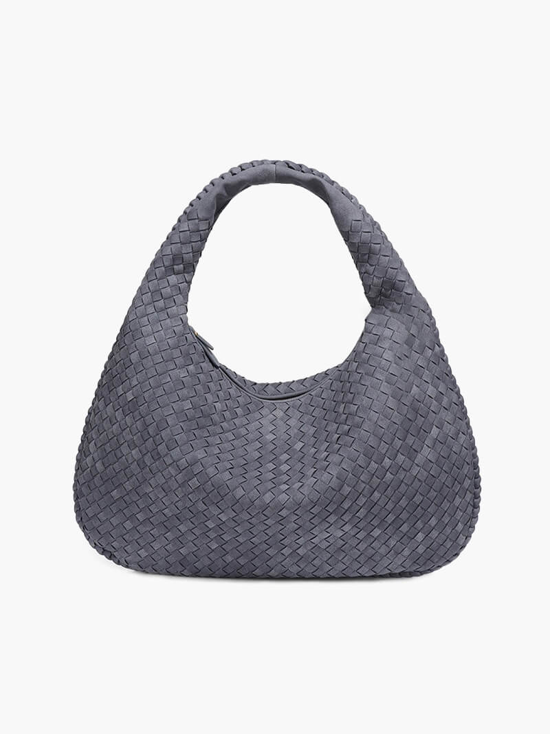 Yvon | Geflochtene Hobo-Tasche aus Wildleder XL
