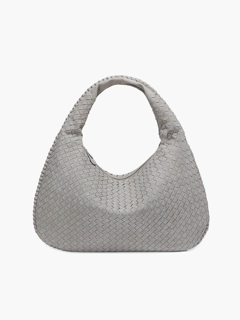 Yvon | Geflochtene Hobo-Tasche aus Wildleder XL