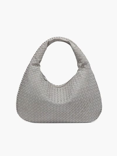 Yvon | Geflochtene Hobo-Tasche aus Wildleder XL