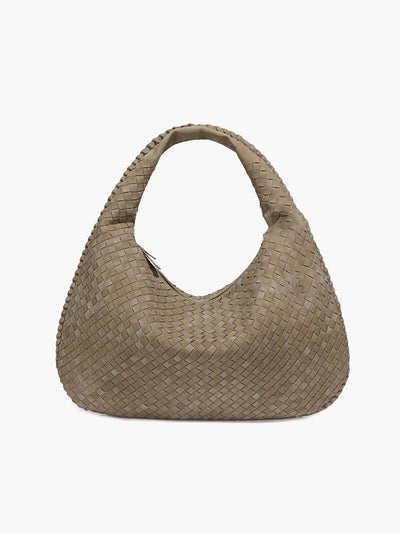 Yvon | Geflochtene Hobo-Tasche aus Wildleder XL