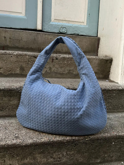 Yvon | Geflochtene Hobo-Tasche aus Wildleder XL