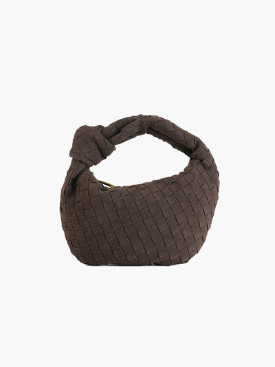 Ilyse | Geflochtene Mini-Tasche aus Wildleder