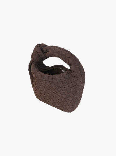 Ilyse | Geflochtene Mini-Tasche aus Wildleder