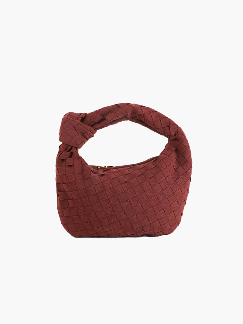 Ilyse | Geflochtene Mini-Tasche aus Wildleder