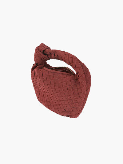 Ilyse | Geflochtene Mini-Tasche aus Wildleder