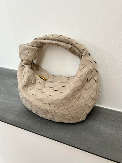 Ilyse | Geflochtene Mini-Tasche aus Wildleder