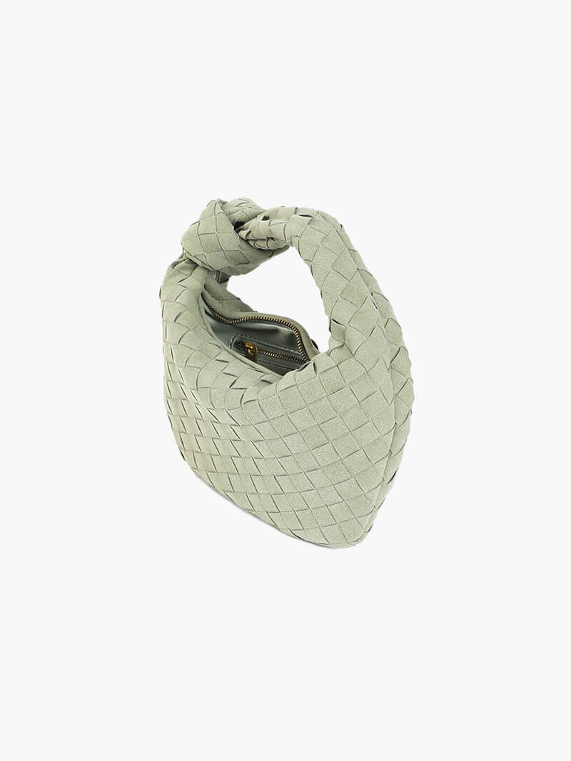 Ilyse | Geflochtene Mini-Tasche aus Wildleder