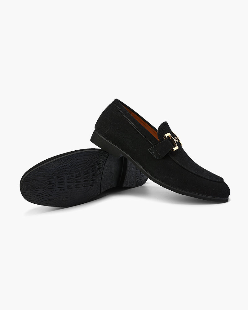 Elias | Lässig Herren-Loafer aus Wildleder mit edlem Metall-Detail