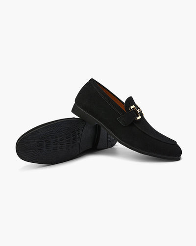 Elias | Lässig Herren-Loafer aus Wildleder mit edlem Metall-Detail