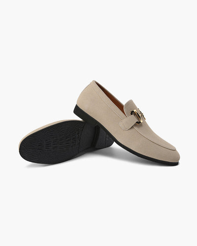 Elias | Lässig Herren-Loafer aus Wildleder mit edlem Metall-Detail