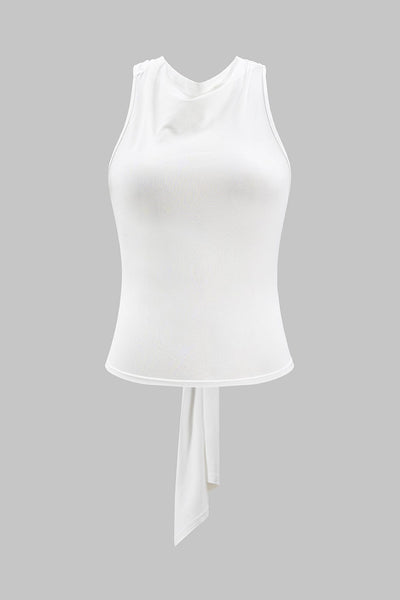 Mallory | Feminines Neckholder-Top mit Wickeldesign & Knoten-Detail