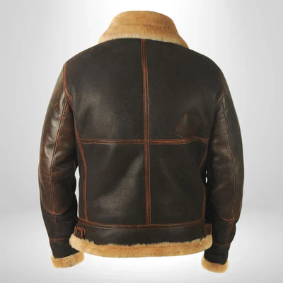 Thomas™ | Exklusive Fliegerjacke mit Fellkragen