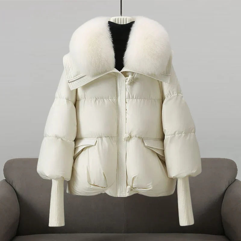 Gretl | Pufferjacke mit Kunstpelzkragen