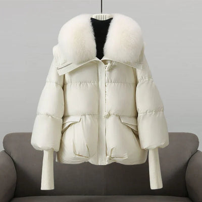 Gretl | Pufferjacke mit Kunstpelzkragen