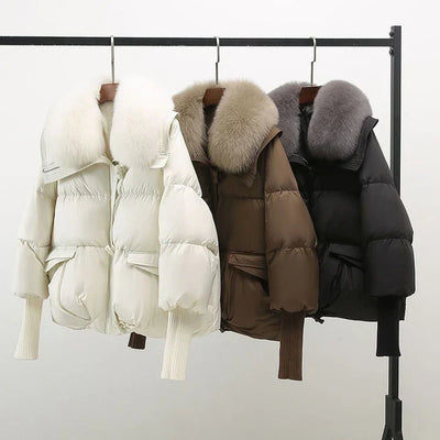 Gretl | Pufferjacke mit Kunstpelzkragen
