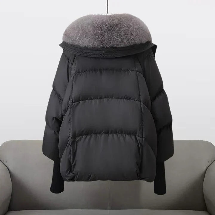 Gretl | Pufferjacke mit Kunstpelzkragen