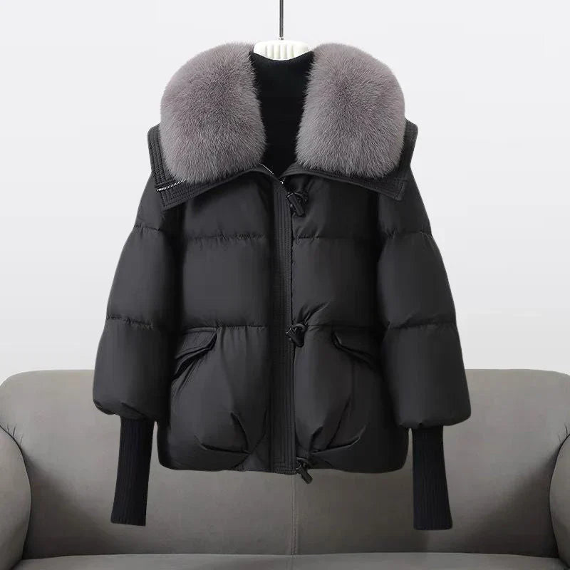 Gretl | Pufferjacke mit Kunstpelzkragen