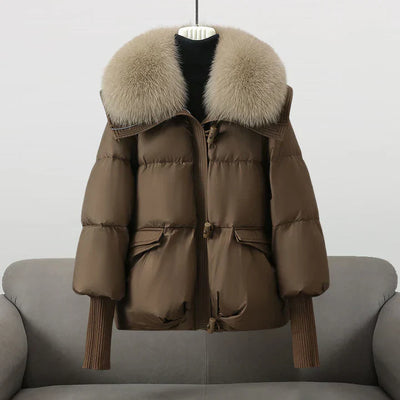 Gretl | Pufferjacke mit Kunstpelzkragen