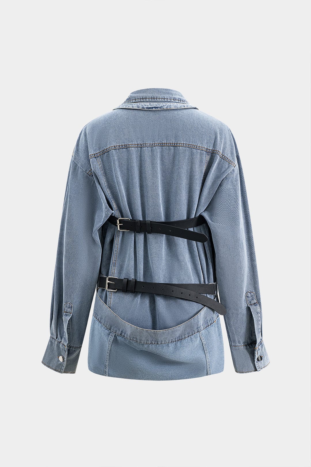 Ava | Oversized Denim-Hemd mit Knopfleiste – Lässiger Allrounder