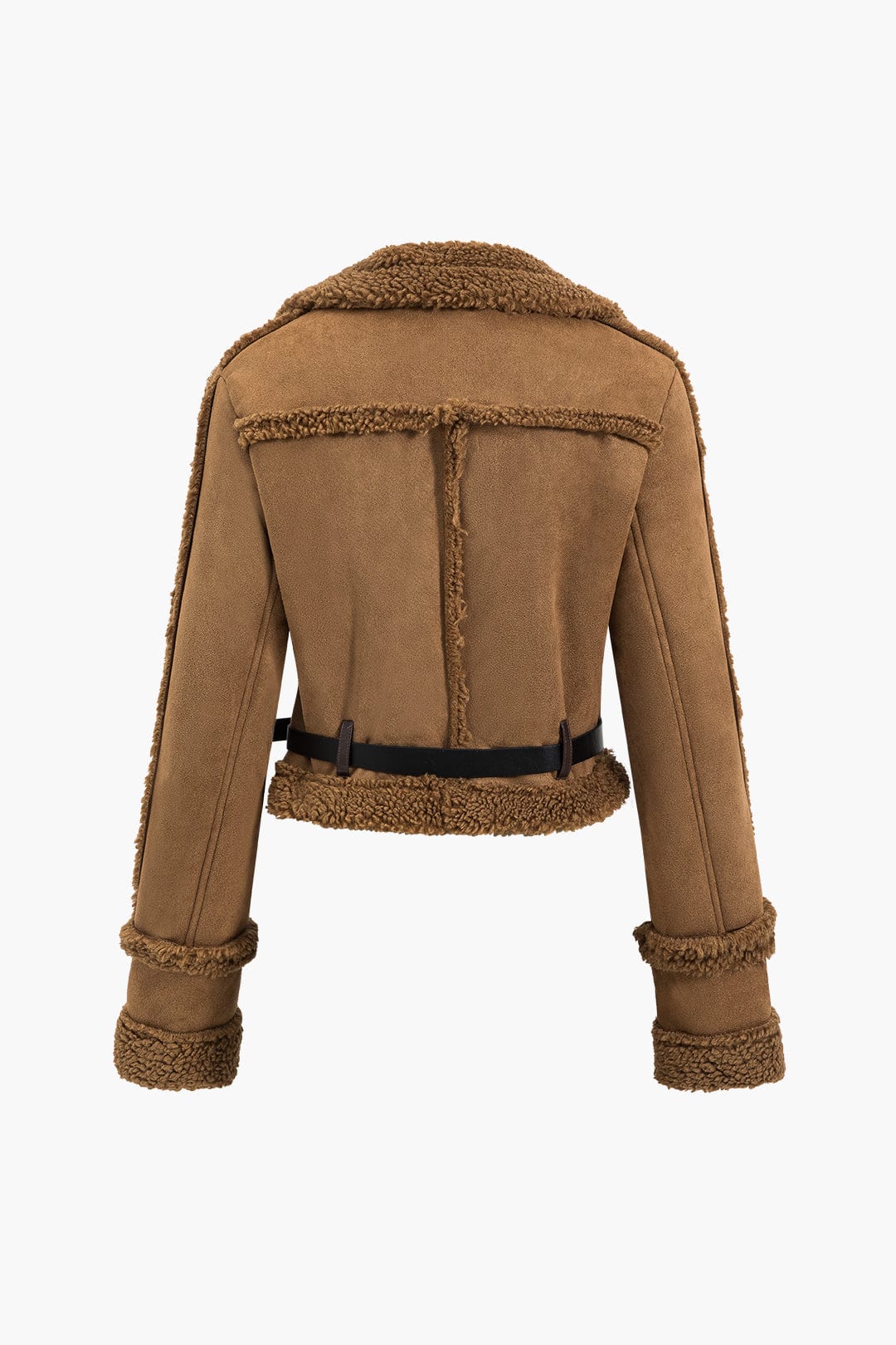 Amelie | Kurze Wildlederjacke mit Teddyfutter