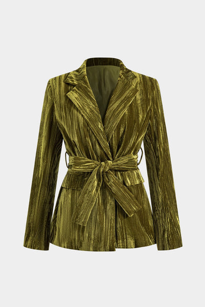 Amelie | Samtjacke mit Bindegürte