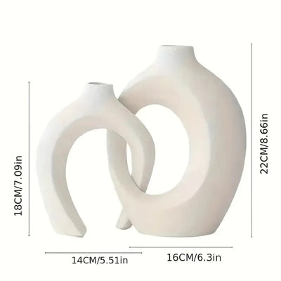 Zendoo | Nordische Boho Vase aus weißer Keramik Zendoo.de