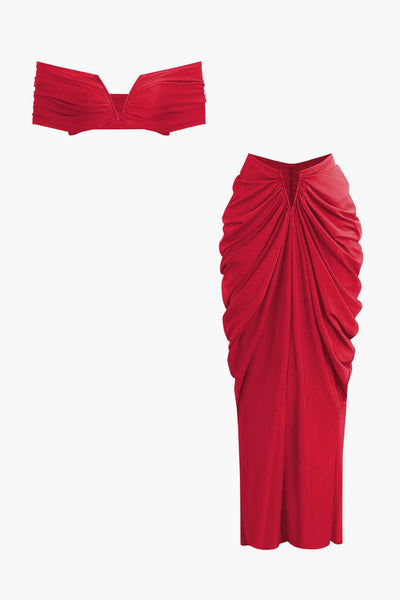 Desiree | Elegantes Off-Shoulder-Set mit Drapierung