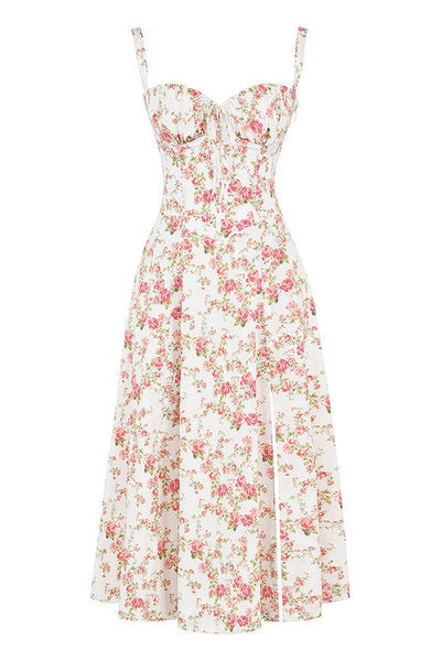 Anna | Fuchsia Taillenformendes Midikleid