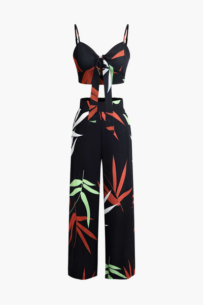 Bailey | Zweiteiler mit Knoten-Top & Bambusprint-Hose