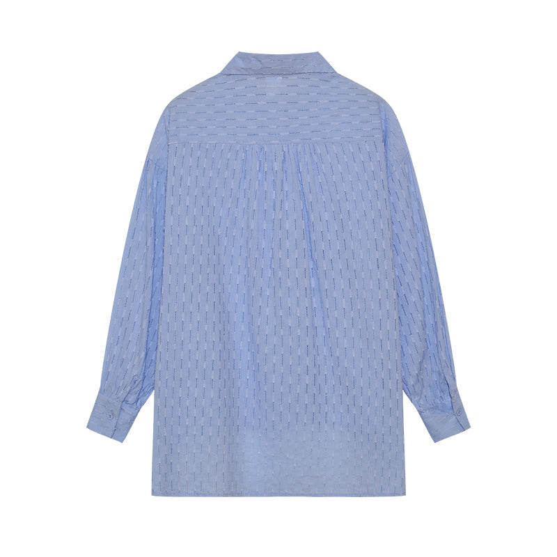 Leichter Zweiteiler aus Baumwollmix – Oversize Bluse & Shorts für Damen