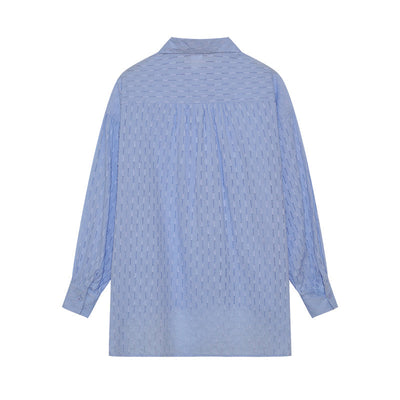 Leichter Zweiteiler aus Baumwollmix – Oversize Bluse & Shorts für Damen
