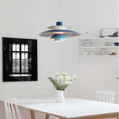 MaxMosaic | Moderne Schatten LED Hängelampe Buntes Metall Wohn/Schlafzimmer/Esszimmer Zendoo.de