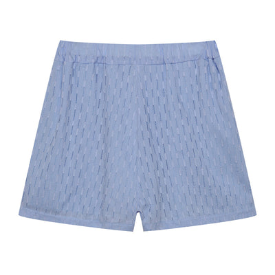 Leichter Zweiteiler aus Baumwollmix – Oversize Bluse & Shorts für Damen