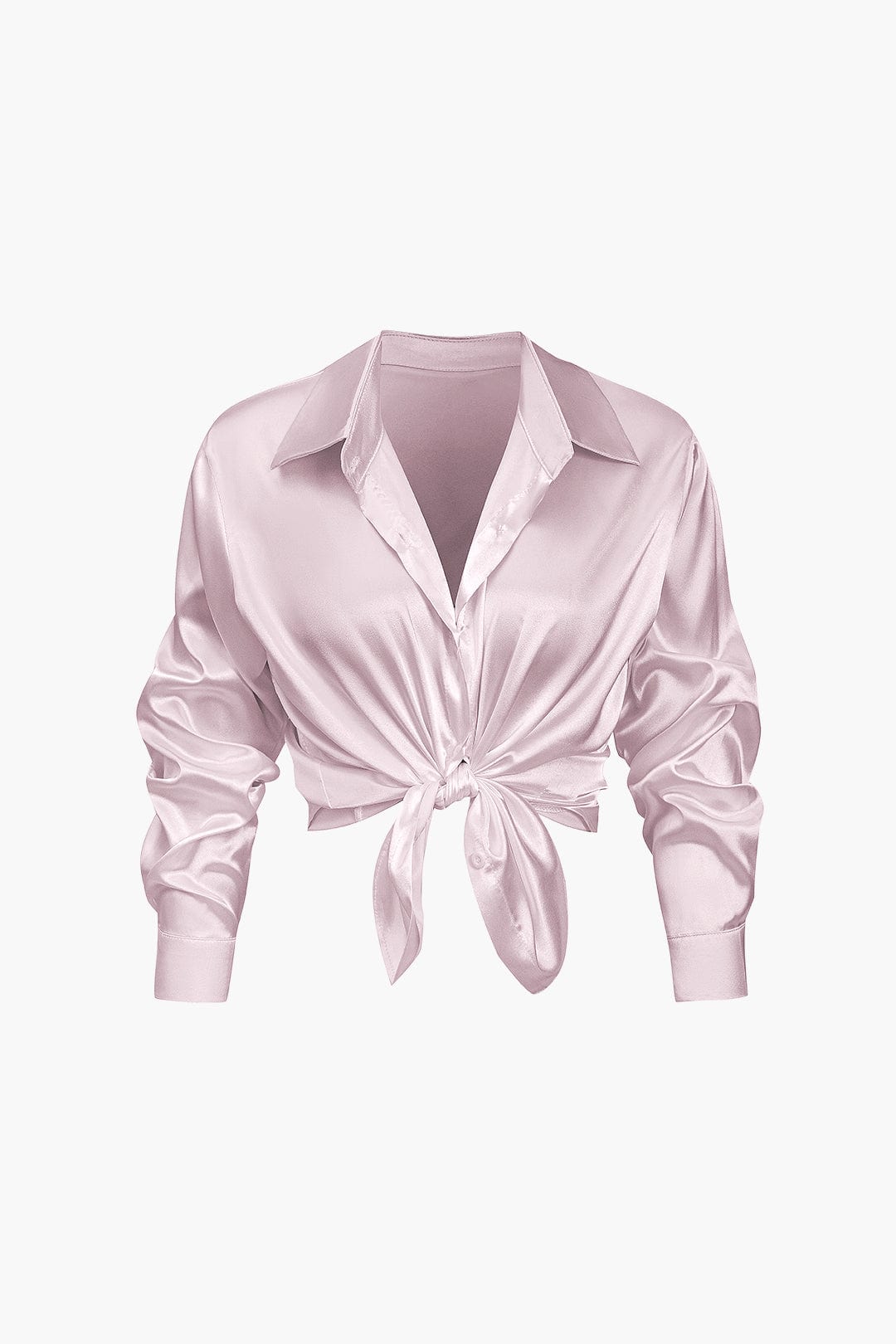 Florentine | Elegante Langarm-Bluse aus seidigem Satin