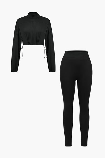 Naya | Sportliches Zweiteiler-Set mit Cropped-Jacke & Leggings