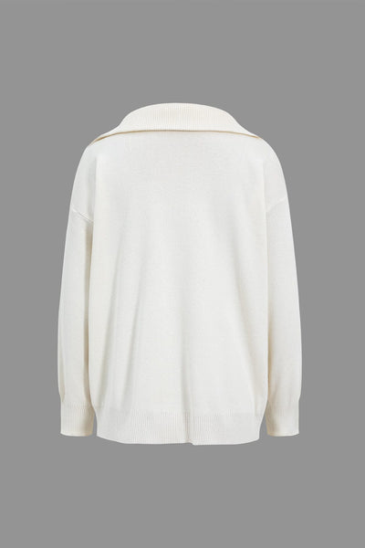 Lara | Zweiteiler-Set mit Oversized-Pullover & Schlitzrock