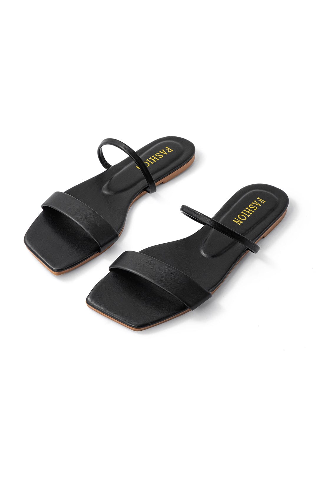 Stilvolle schwarze Sandalen mit minimalistischem Design