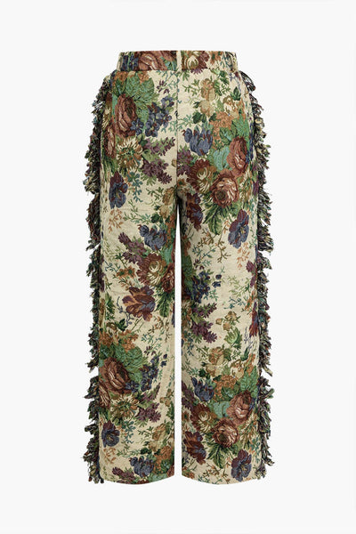Jara | Extravagantes Zweiteiler-Set mit Bustier & bestickter Cargo-Hose