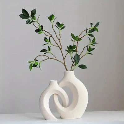 Zendoo | Nordische Boho Vase aus weißer Keramik Zendoo.de