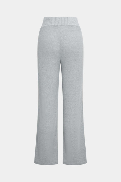 Selina | Kuscheliges Strick-Zweiteiler-Set mit Hoodie & Weitbein-Hose