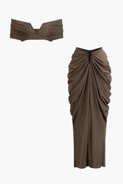 Desiree | Elegantes Off-Shoulder-Set mit Drapierung