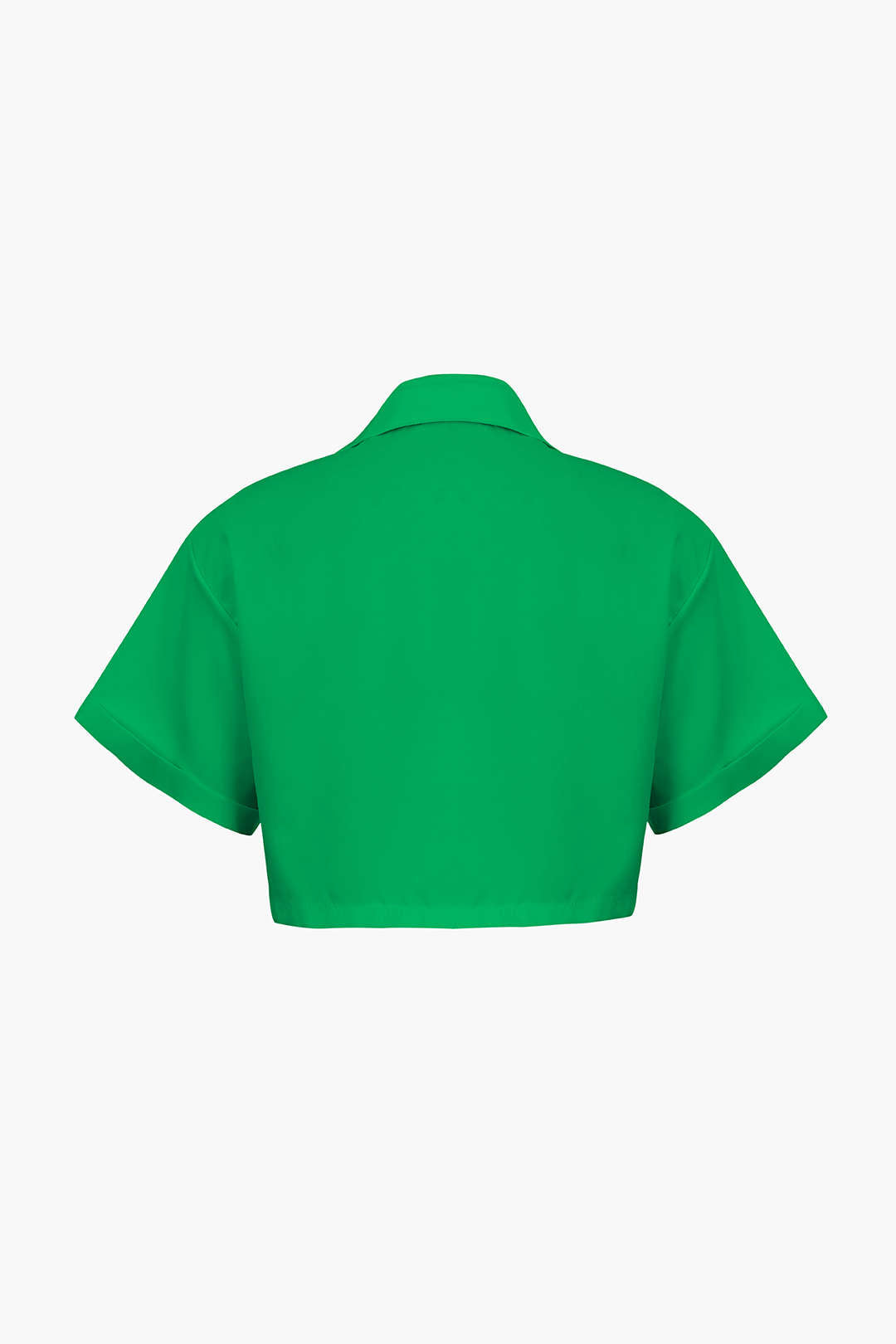 Janice | Stylisches Kurzarm Crop Shirt mit kragen