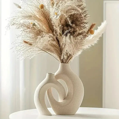 Zendoo | Nordische Boho Vase aus weißer Keramik Zendoo.de