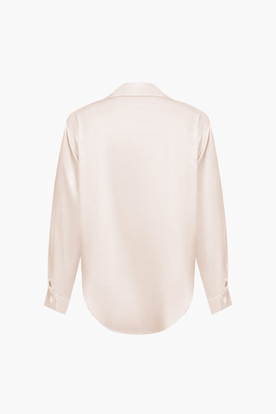 Florentine | Elegante Langarm-Bluse aus seidigem Satin